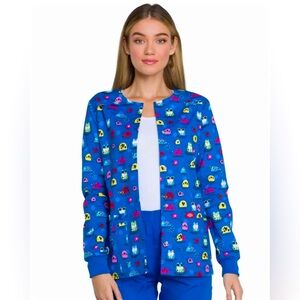 Women’s Dickies Long Sleeve Snap Front Scrub Jacket, Sz M